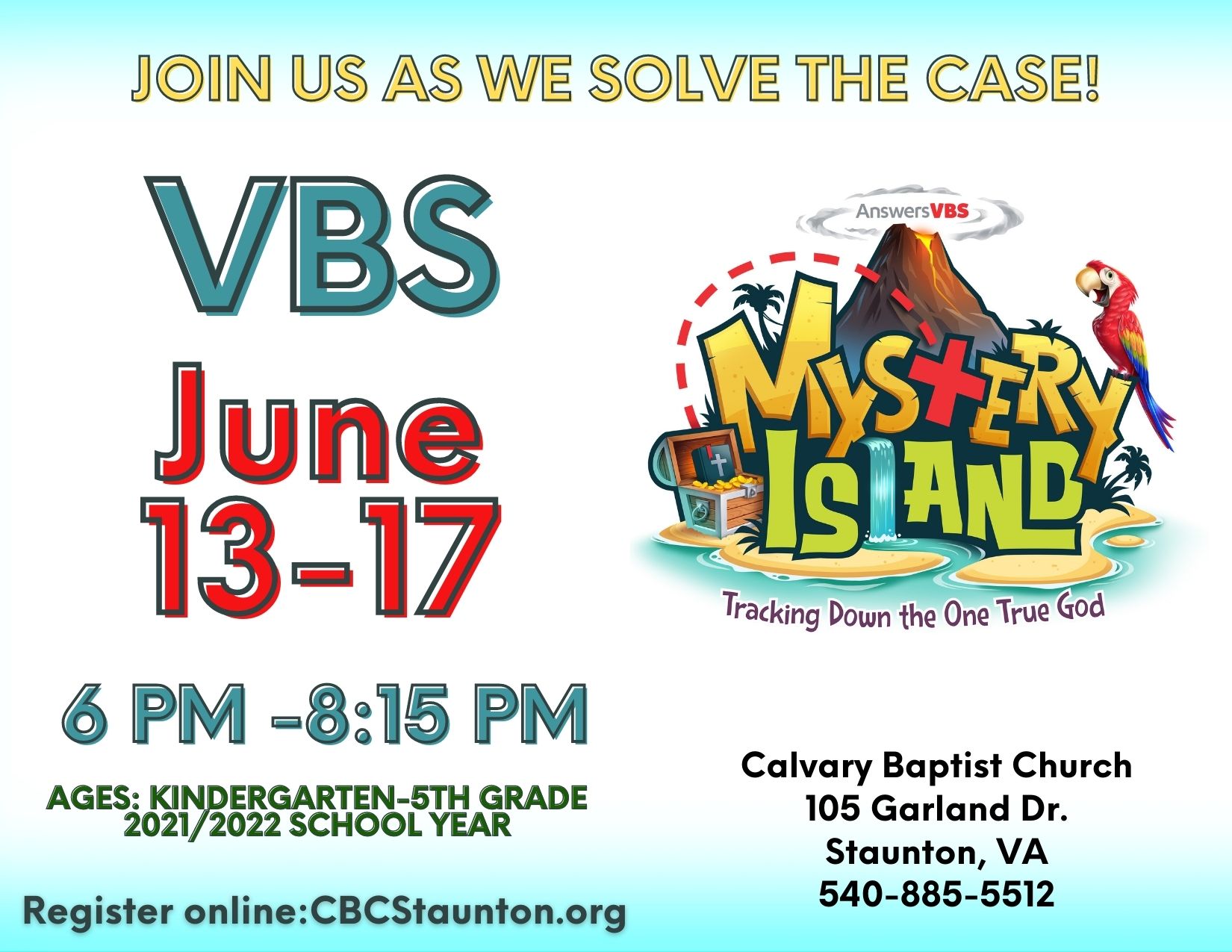 VBS – Mystery Island – Calvary Baptist Church